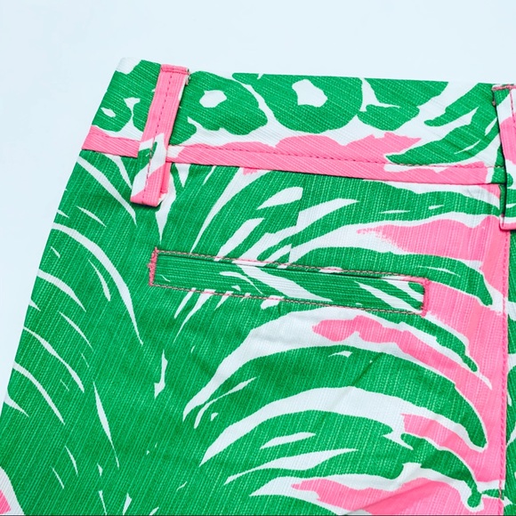 SOLD Lilly Pulitzer Green Pink Callahan Shorts 2 - Picture 7 of 8